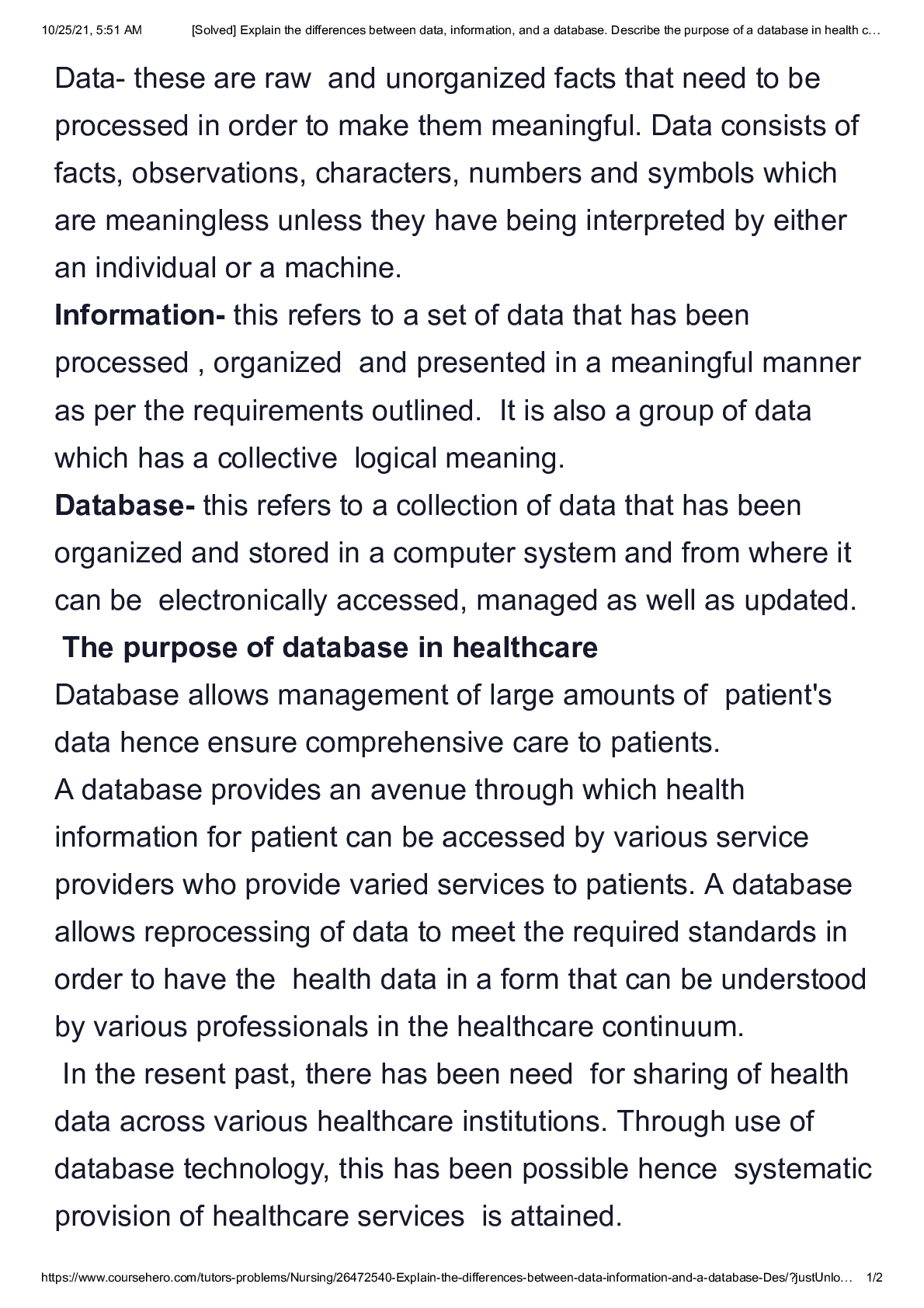 Preview image of HIM 650 Topic 1 DQ 1 document